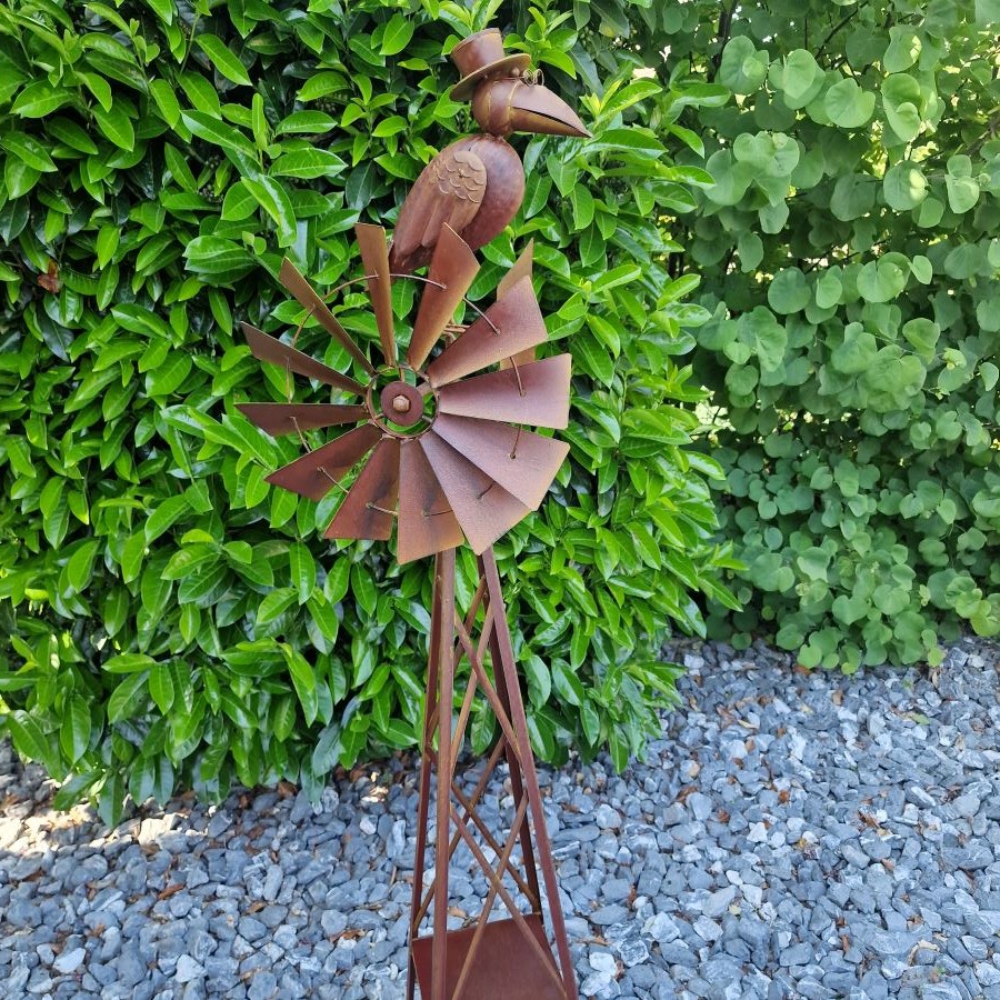 Décoration de jardin girouette avec corbeau