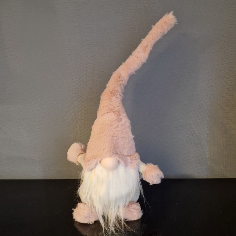 Gnome rose à long bonnet