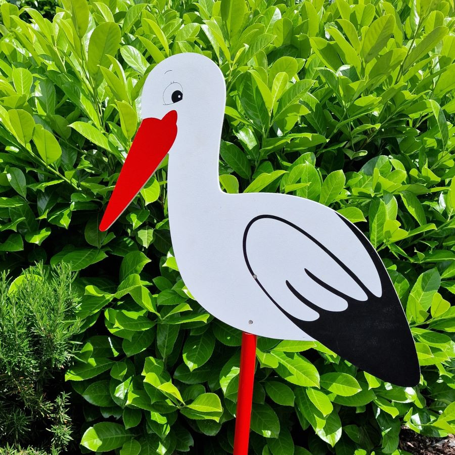 Pique de jardin cigogne