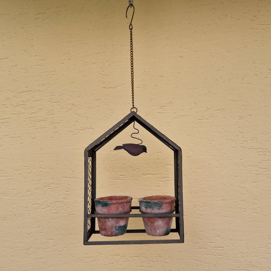 Porte-plantes maison à suspendre